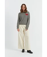 Chinti and Parker Women's & Wool-Cashmere Bow Breton Sweater