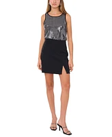 Vince Camuto Women's Scoop-Neck Shimmer Sleeveless Tank Top