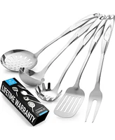 Zulay Kitchen Stainless Steel Cooking Utensil - 5 Piece Set