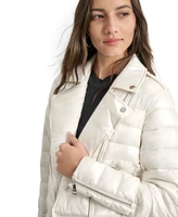 Dkny Jeans Women's Lightweight Zip-Front Puffer Jacket