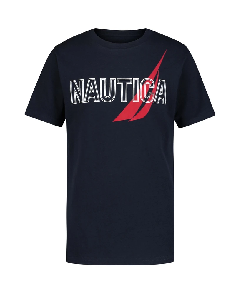 Nautica Big Boys Overlapped Short Sleeve Tee