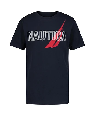 Nautica Big Boys Overlapped Short Sleeve Tee