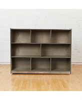 ECR4Kids 8-Compartment Mobile Storage Cabinet, 36in, Grey Wash