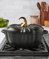 Smith and Clark Iron Works Enameled Cast 4-Qt Pumpkin Dutch Oven