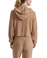 Dkny Sport Women's Cable-Knit Pullover Hooded Sweater