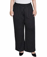 Ny Collection Plus Smocked-Waist Pants