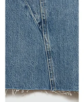 Mango Women's Slit Denim Skirt