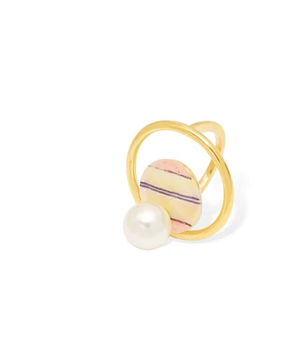 Nectar Nectar New York 18K Gold Plated Luna Del Mar Cocktail Ring