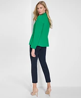 Tommy Hilfiger Women's Scuba Peak-Lapel Long-Sleeve Blazer