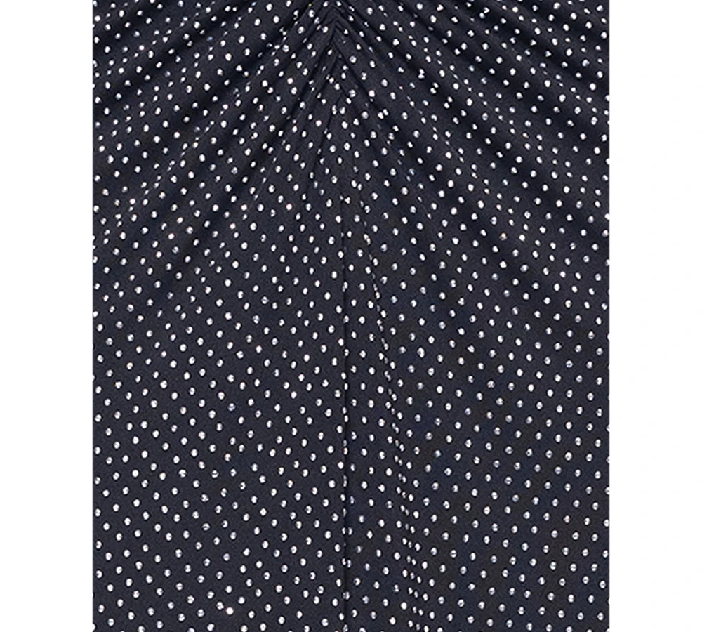Xscape Women's Rhinestone-Embellished Ruched Gown