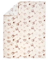 Jessica Simpson Baby Boys Zoo Animal Blanket with Elephant Lovey, 2-Piece Set