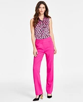 Tahari Asl Women's Mid-Rise Flare-Leg Pants