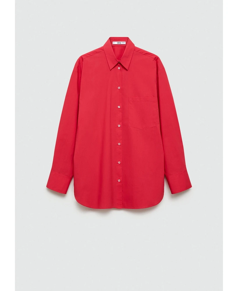 Mango Women's Pocket Oversize Shirt