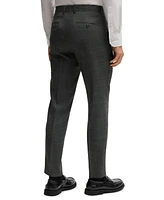 Boss by Hugo Men's Micro-Patterned Slim-Fit Trousers