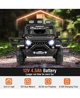 Costway 12V Kids Ride On Truck with 212V Motors Spring Suspension & Remote Control