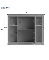 Slickblue Wall Mounted Bathroom Storage Cabinet Compact and Space-Saving Organizer for Small Bathrooms