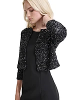 Dkny Women's Sequin Collarless Jacket