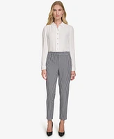 Tommy Hilfiger Women's Gingham Sloane Mid-Rise Ankle Pants