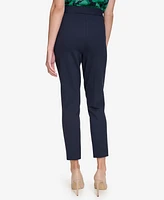 Tommy Hilfiger Women's Mid-Rise Ponte Skinny Ankle Pants