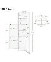 Slickblue Bathroom Corner Cabinet Space-Saving Organizer with Stylish Design