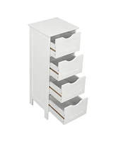 Slickblue 4-Drawer Storage Cabinet Functional and Stylish Organizer for Any Space