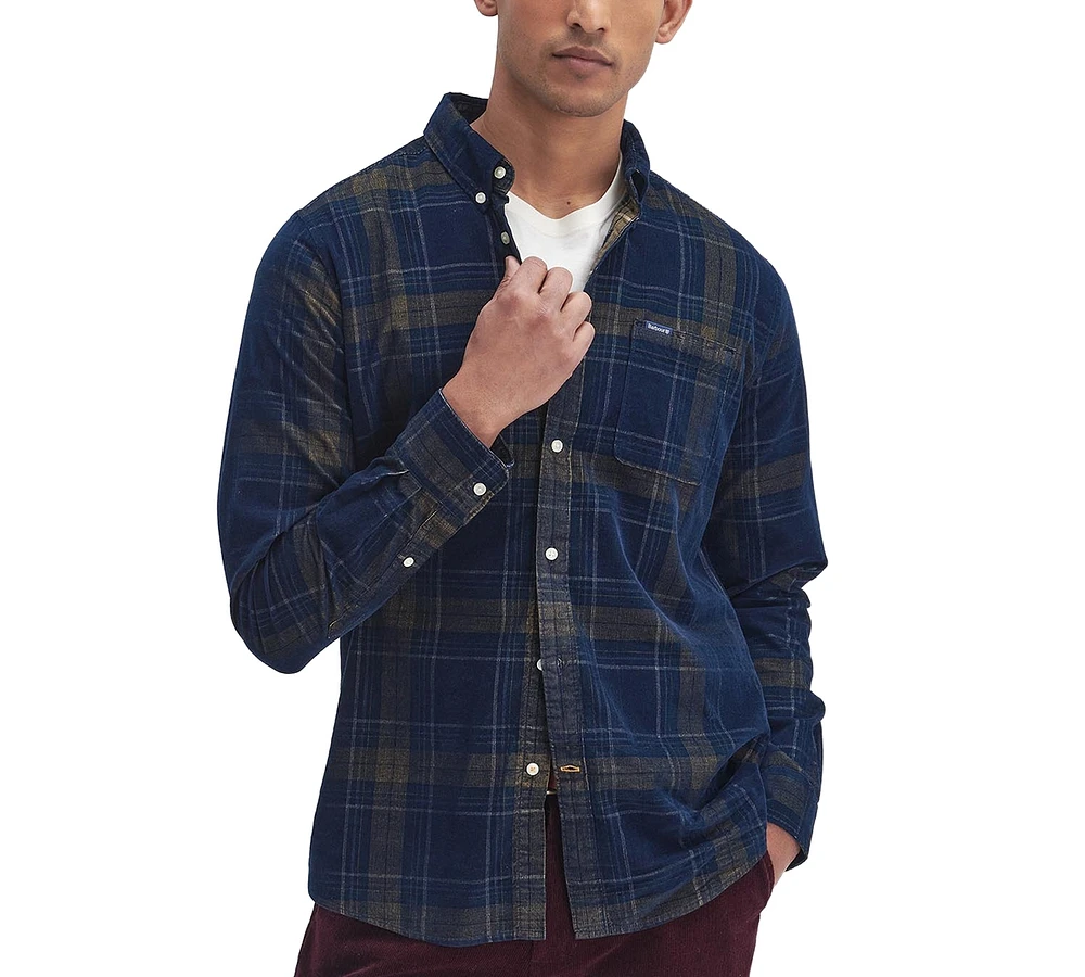 Barbour Men's Southfield Tailored-Fit Highland Check Button Down Corduroy Shirt