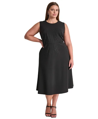 Dkny Plus Sleeveless Midi Dress