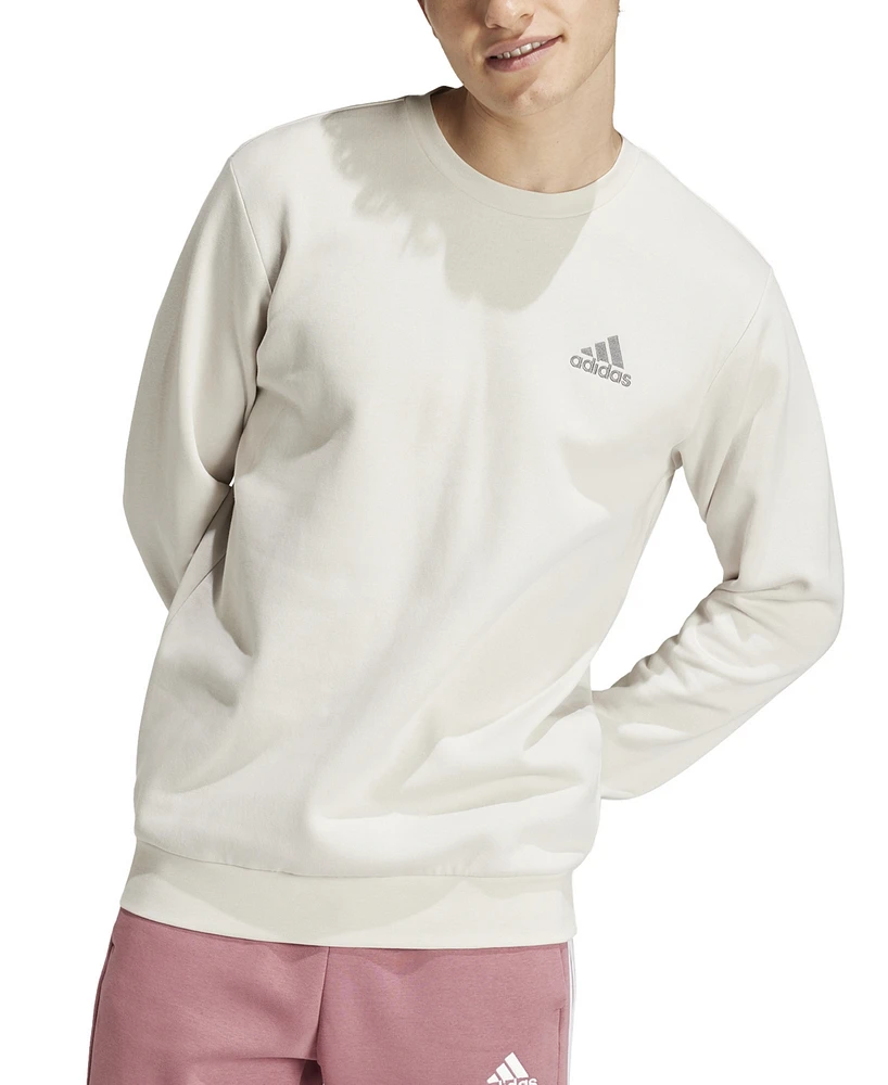 adidas Men's Feel Cozy Essentials Classic-Fit Embroidered Logo Fleece Sweatshirt