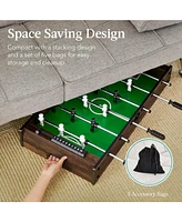 Best Choice Products 11-in-1 Kids Combo Game Set w/ Ping Pong, Foosball, Air Hockey, 5 Accessory Bags