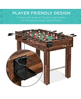 Best Choice Products 48in Competition Sized Foosball Table for Home, Game Room w/ 2 Balls, Cup Holders