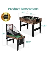 Best Choice Products 13-in-1 Combo Game Table Set w/ Ping Pong, Foosball, Basketball, Air Hockey, Archery