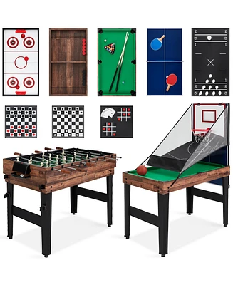 Best Choice Products 13-in-1 Combo Game Table Set w/ Ping Pong, Foosball, Basketball, Air Hockey, Archery