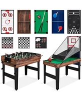 Best Choice Products 13-in-1 Combo Game Table Set w/ Ping Pong, Foosball, Basketball, Air Hockey, Archery