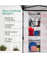 Best Choice Products 10x10ft Easy Setup Pop Up Canopy, Portable Tent w/ Side Wall, 1-Button Push