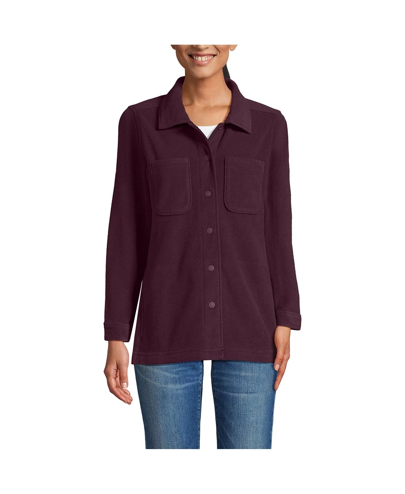 Lands' End Women's Tall Anyweather Fleece Shirt Jacket