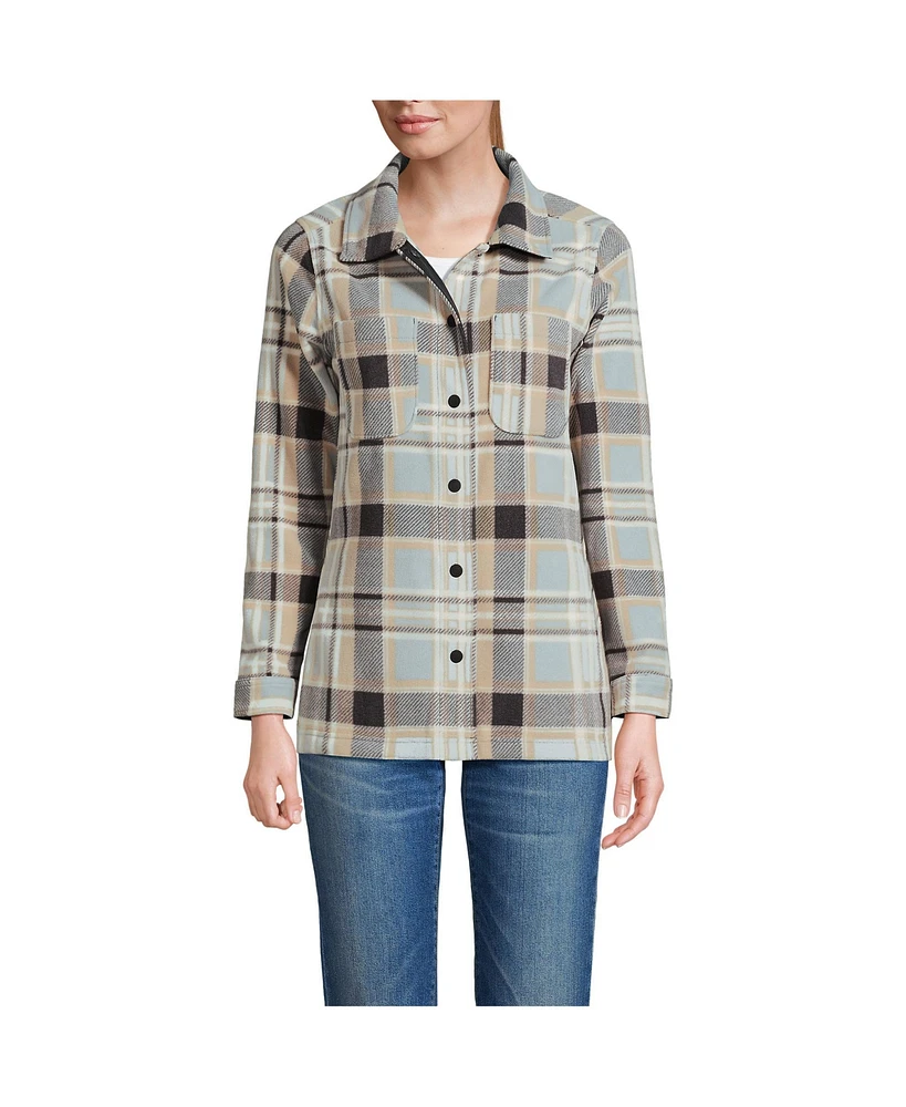 Lands' End Women's Tall Anyweather Fleece Shirt Jacket