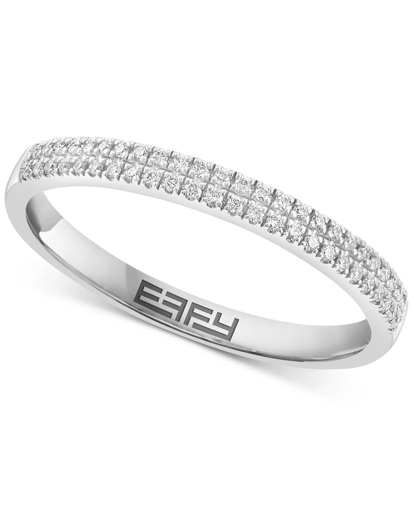 Effy Diamond Double Row Ring (1/6 ct. t.w.) in Sterling Silver