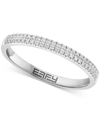 Effy Diamond Double Row Ring (1/6 ct. t.w.) in Sterling Silver