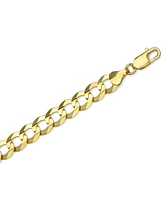 28" Curb Link Chain Necklace (10mm) in Solid 10k Gold