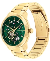 Tommy Hilfiger Men's Automatic Gold-Tone Stainless Steel Bracelet Watch 43mm