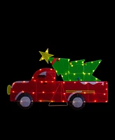 Northlight 36" Led Lighted Truck with Christmas Tree Outdoor Decoration