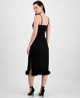 Rachel Roy Women's Delilah Feather-Hem Midi Dress