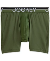 Jockey Men's Infinite Cool 3-Pk. Stretch Moisture-Wicking Solid Boxer Briefs