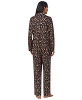 Lauren Ralph Women's Floral Satin Pajama Set