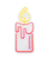 Northlight 12" Led Lighted Neon Style Candle Christmas Window Silhouette