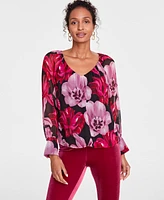 I.n.c. International Concepts Women's Paisley-Print V-Neck Blouse, Created for Macy's