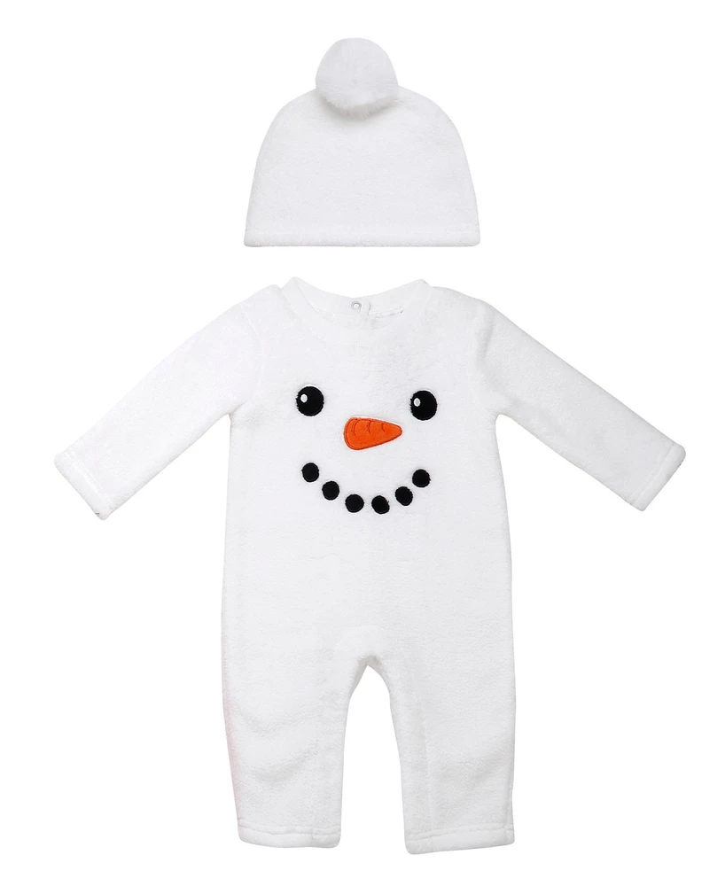 Baby Starters Boys Snowman Coverall, 2 Piece Set