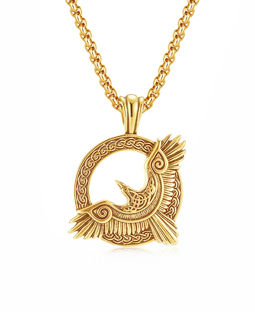 Rhona Sutton Gold Eagle Stainless Steel Pendant Necklace