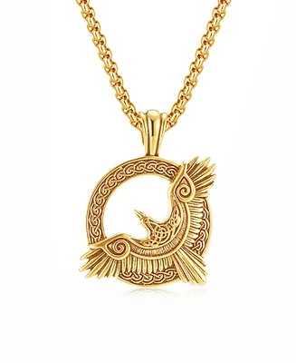 Rhona Sutton Gold Eagle Stainless Steel Pendant Necklace