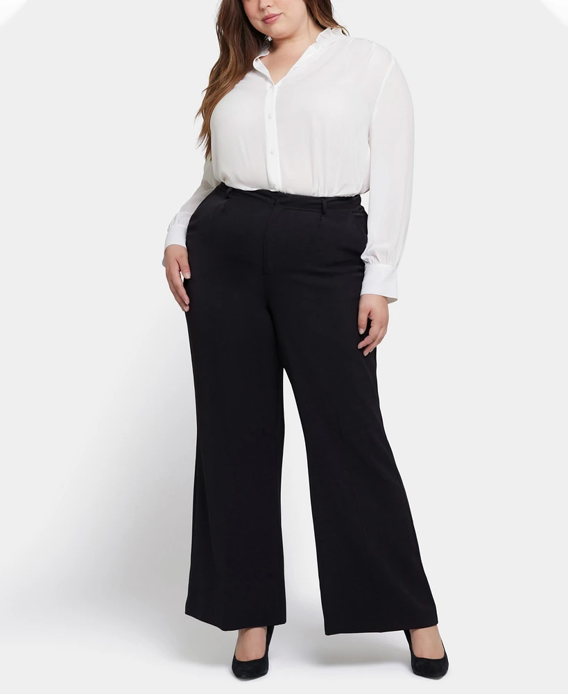 Nydj Plus Wide Leg Trouser Pants